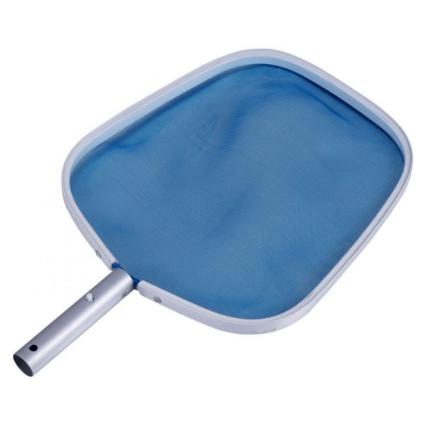 Laubkescher flach mit Alurahmen weiss